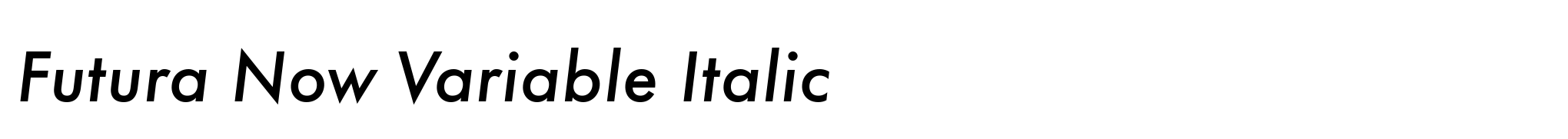 Futura Now Variable Italic image